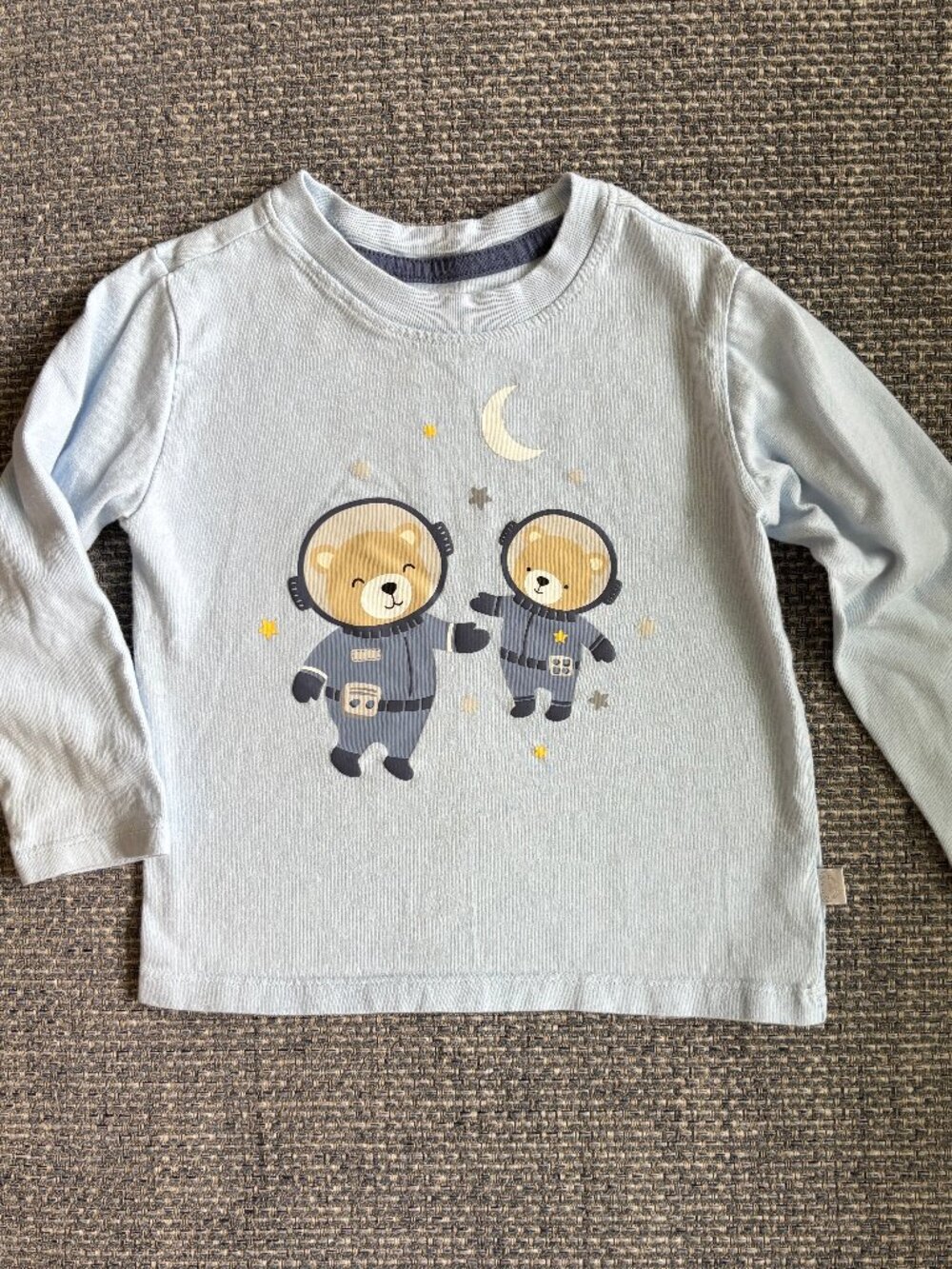 Koala Kids Blue Long Sleeve Cotton Tee 2-Pack Toddler 24M - Picture 2 of 8